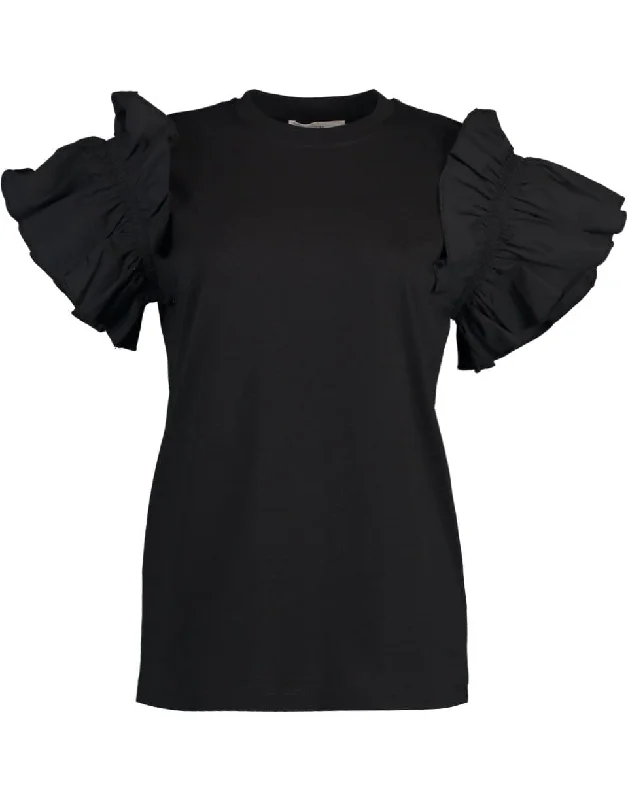 Black Flute Sleeve T-Shirt