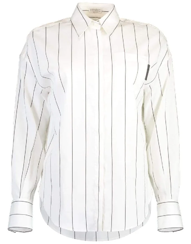 Patch-Pocket Pinstripe Shirt