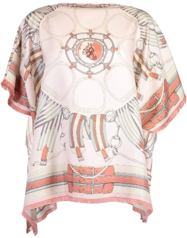 Pink Reversible Silk Scarf Top