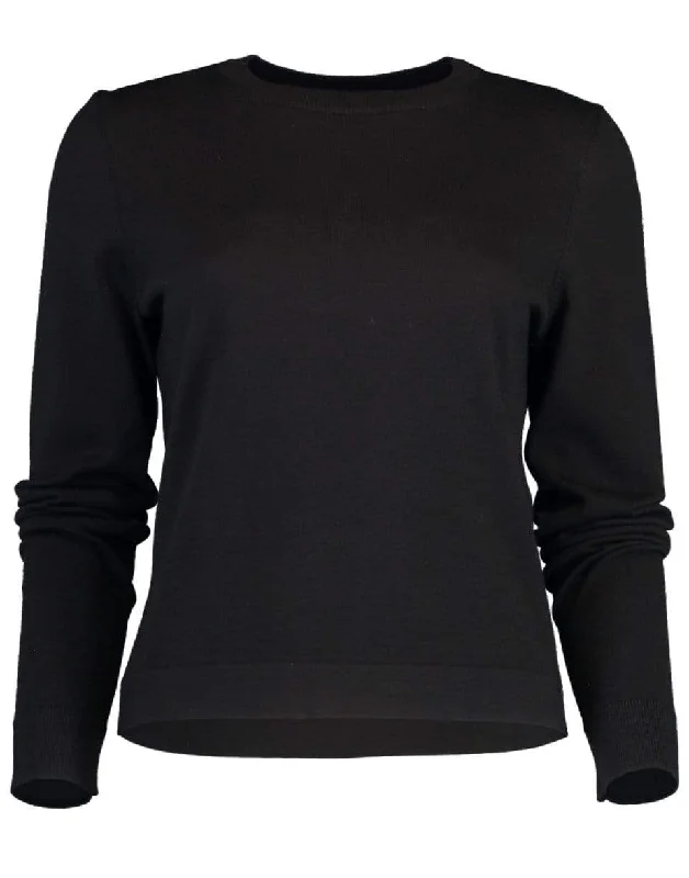 Black Long Sleeve Crewneck Sweater