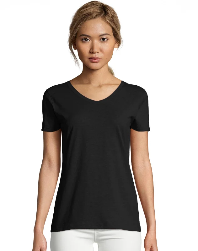 Hanes Womens X-Temp V-Neck T-Shirt