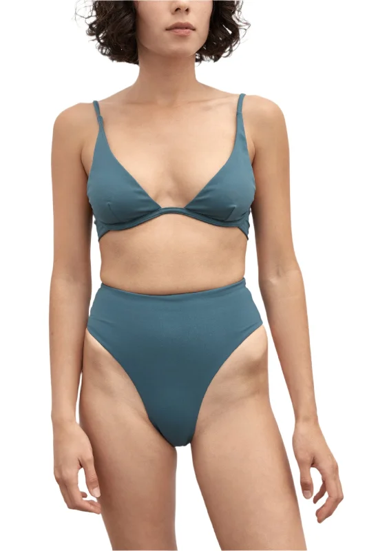 Plunge Underwire Top | Midnight Blue