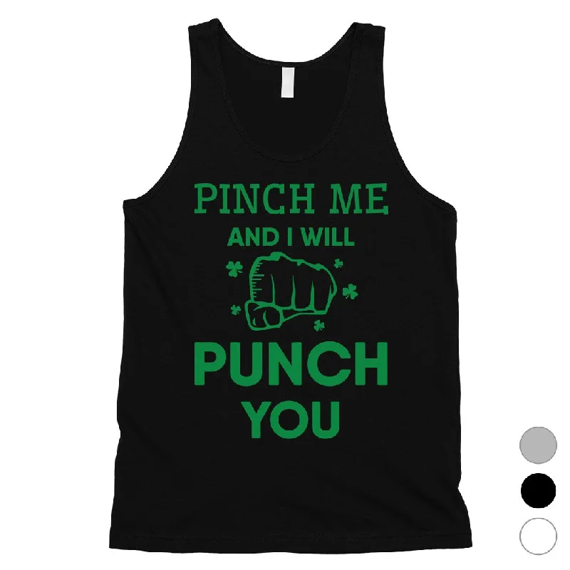 Pinch Me Punch You Mens St Patrick's Day Tank Top Funny Irish Gift