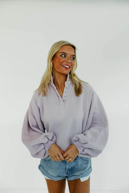 Piper Snap Sweatshirt - Lilac