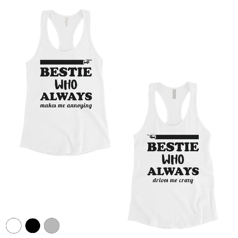 Bestie Always Womens BFF Matching Tank Tops Cute Best Friend Gifts