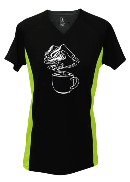 Women's Reflective Short Sleeve Shirt - Coffee