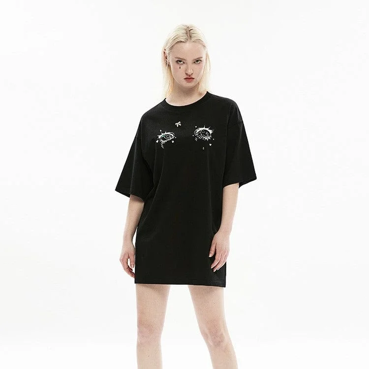 Women's Grunge Devil's Eyes Casual Tee