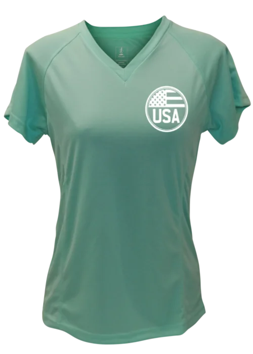 Women's Reflective Short Sleeve Shirt - Proud American