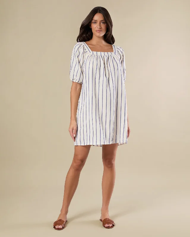 Puff Sleeve Shift Dress