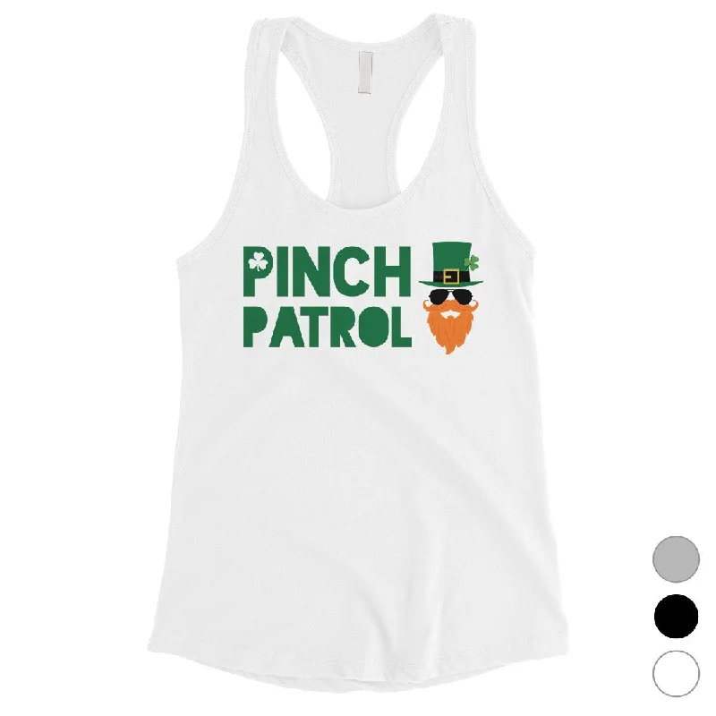 Pinch Patrol Leprechaun Womens Tank Top Cute St Paddy's Day Shirt