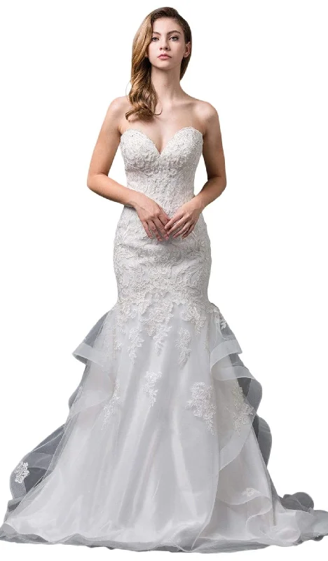 Dancing Queen Bridal - 83 Strapless Embroidered Sweetheart Mermaid Gown