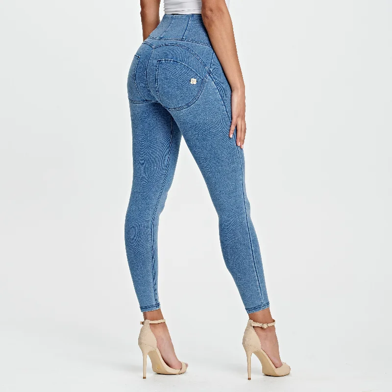 WR.UP® Denim - High Waisted - Full Length - Light Blue + Blue Stitching