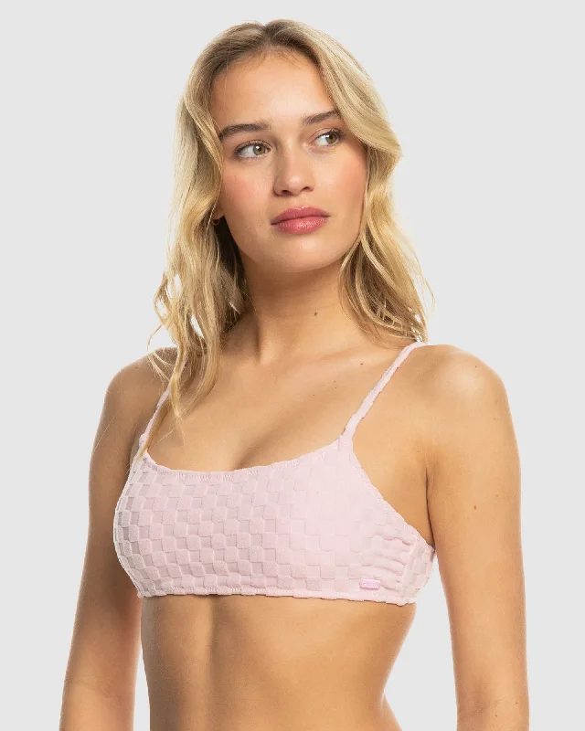 Womens Happy Terry Bralette Bikini Top