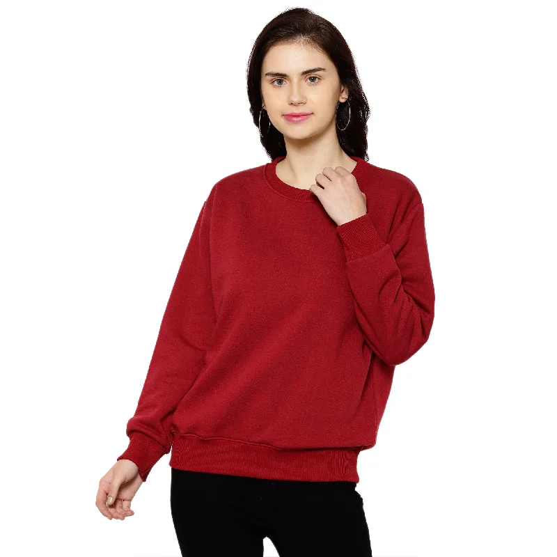 Mack Jonney Fleece Round Neck Sweatshirt for Women