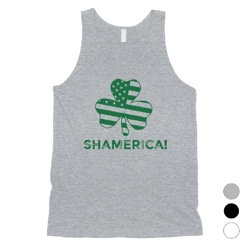 Shamerica Flag Mens Funny St Paddy's Day Tank Top For Gym Workout