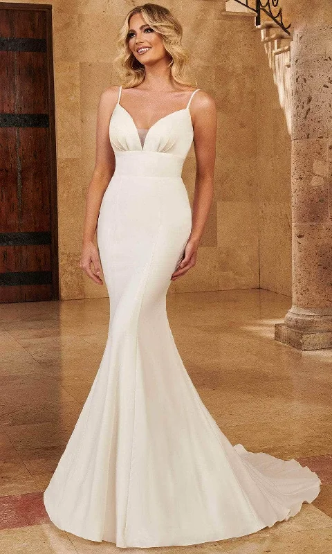 Mary's Bridal MB2127 - Sleeveless Deep V-Neck Wedding Gown