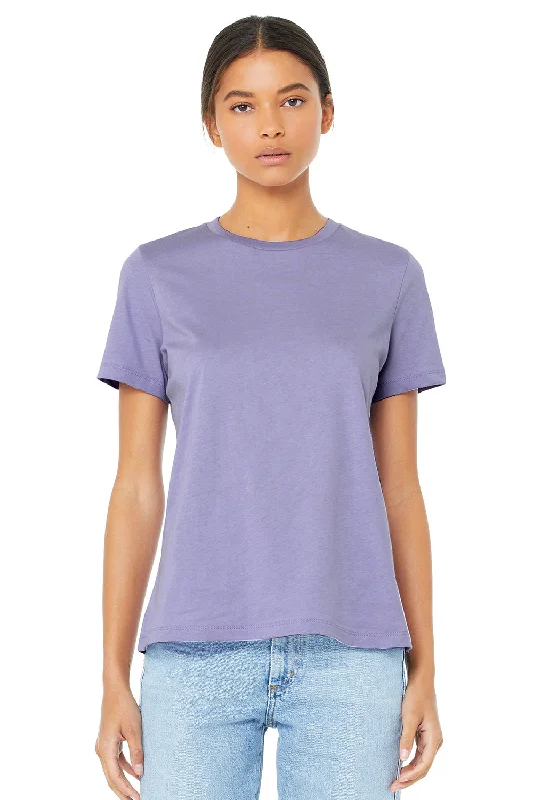 Bella + Canvas Womens Relaxed Jersey Short Sleeve Crewneck T-Shirt - Dark Lavender Purple