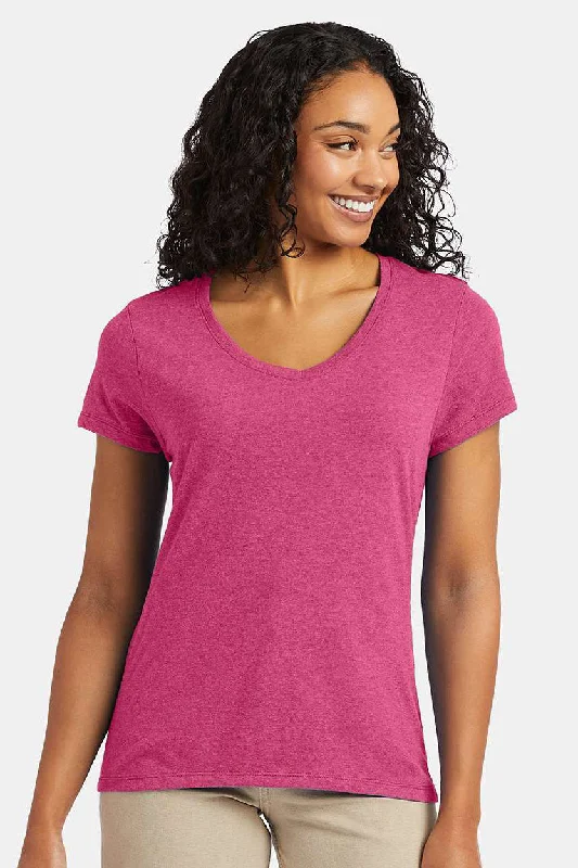 Hanes Womens X-Temp FreshIQ Moisture Wicking Short Sleeve V-Neck T-Shirt - Jazzberry Pink