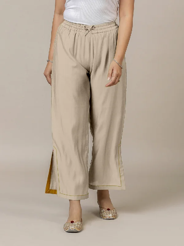 Saba x Rozaana | Oyster Grey Cotton Silk Pants