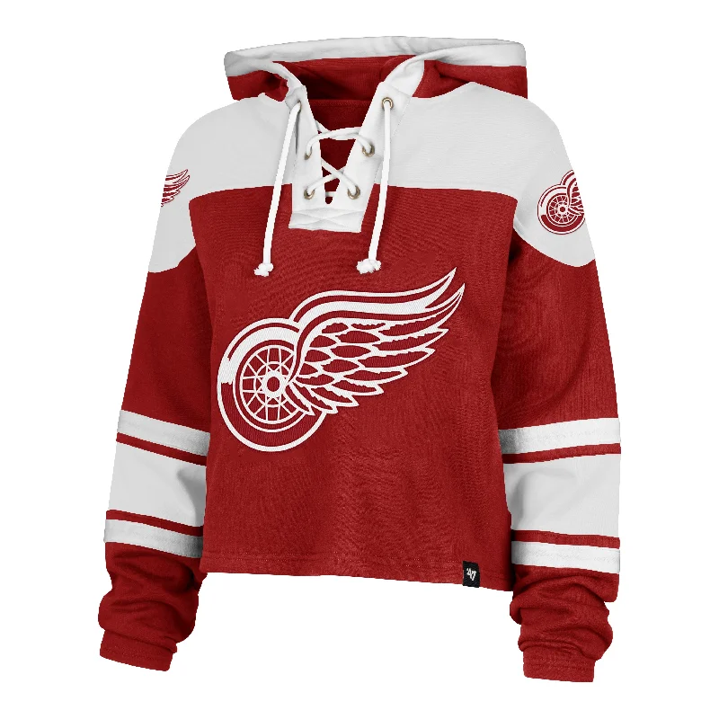 DETROIT RED WINGS CROPPED SUPERIOR '47 LACER HOOD WOMENS