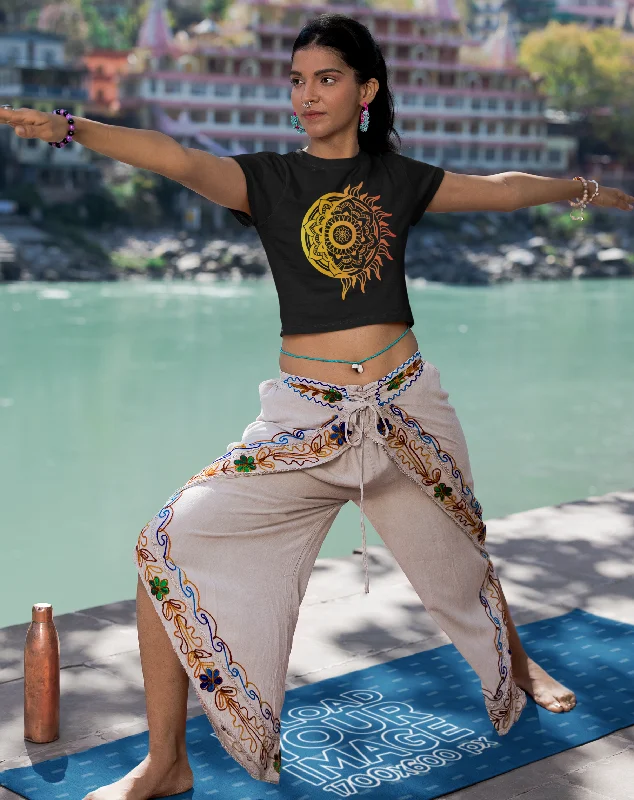 SHE REBEL - Bright Sun Mandala Crop Top