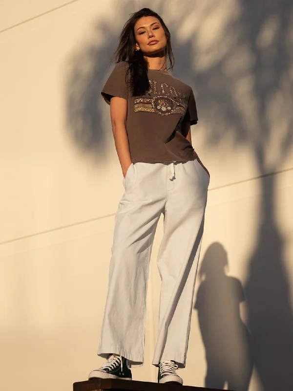 Strutin Stone Elastic Waist Pants - Sand