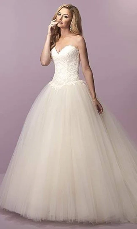 Christina Wu Brides - 18061 Strapless Sweetheart Lace Textured Ballgown