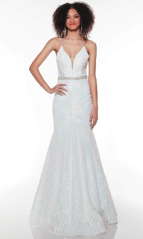 Alyce Paris 61289 - Sleeveless Plunging V-neck Prom Dress