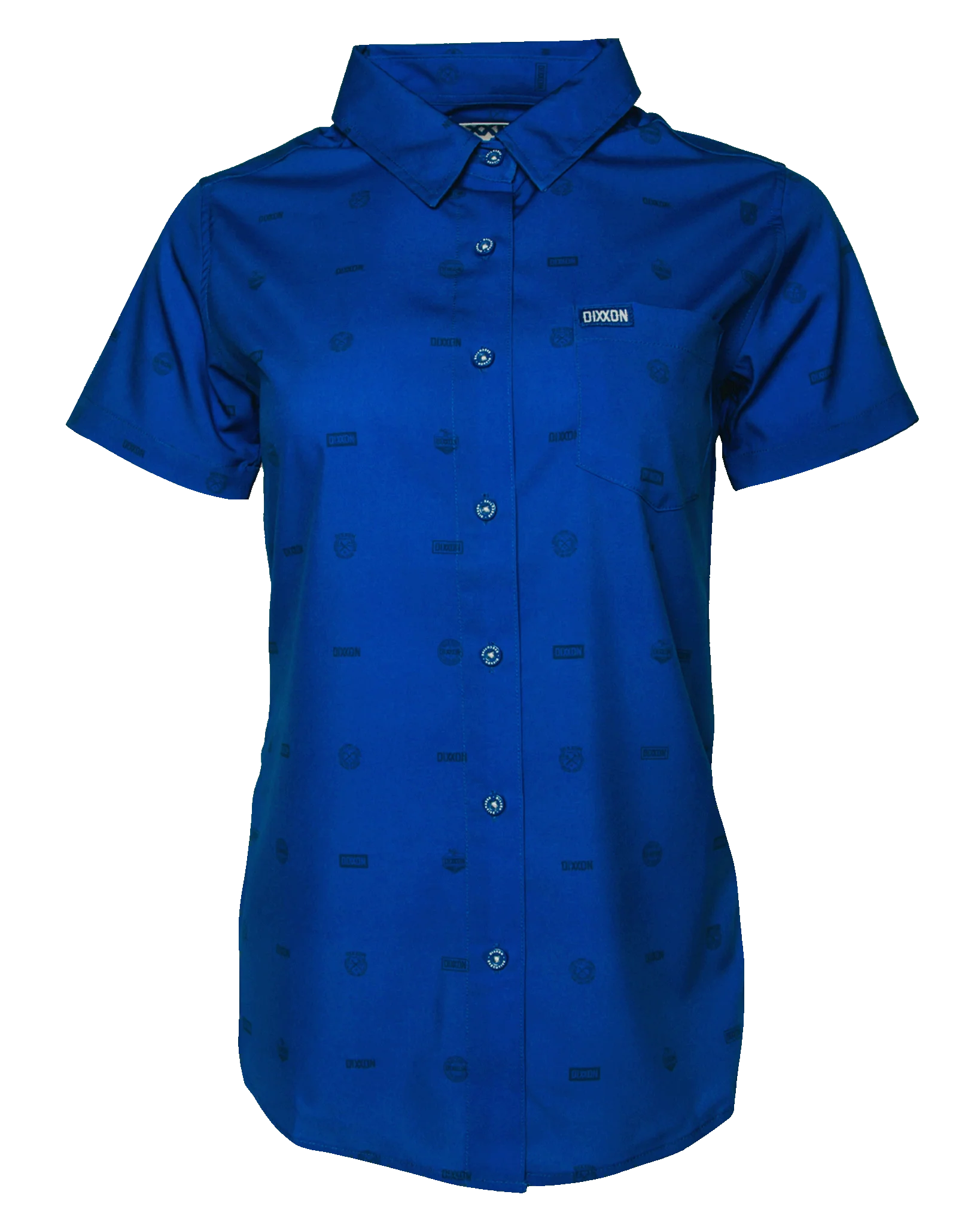 The Executive Blue Women's Short Sleeve Party Shirt