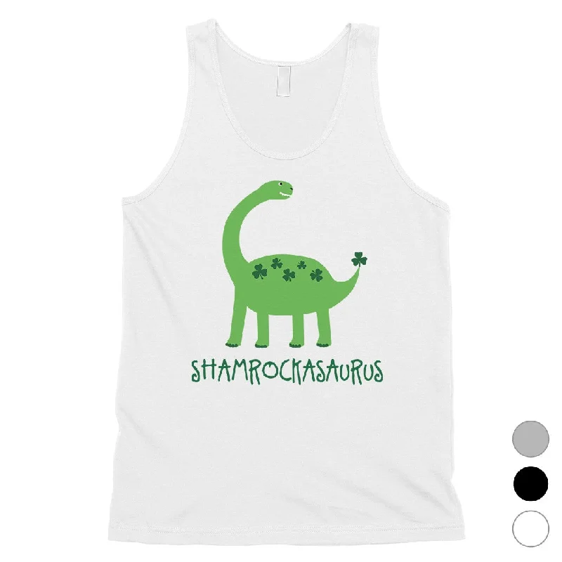 Shamrock Saurus Mens Tank Top Funny New Dad St Patrick's Day Shirt