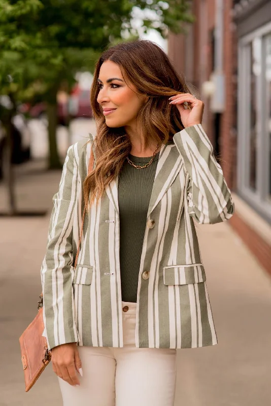 Muted Stripes Blazer