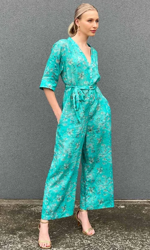 Hoss Kyoto Blossom Jumpsuit - Aqua