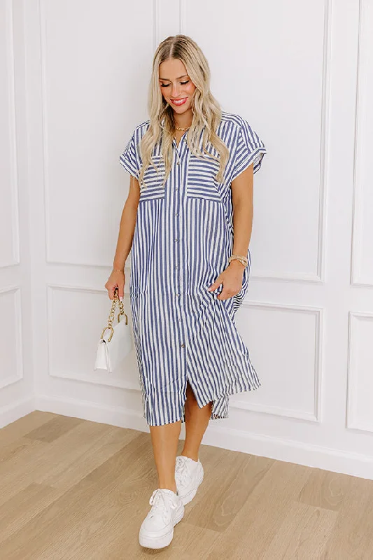 Coastal Charisma Stripe Midi Dress