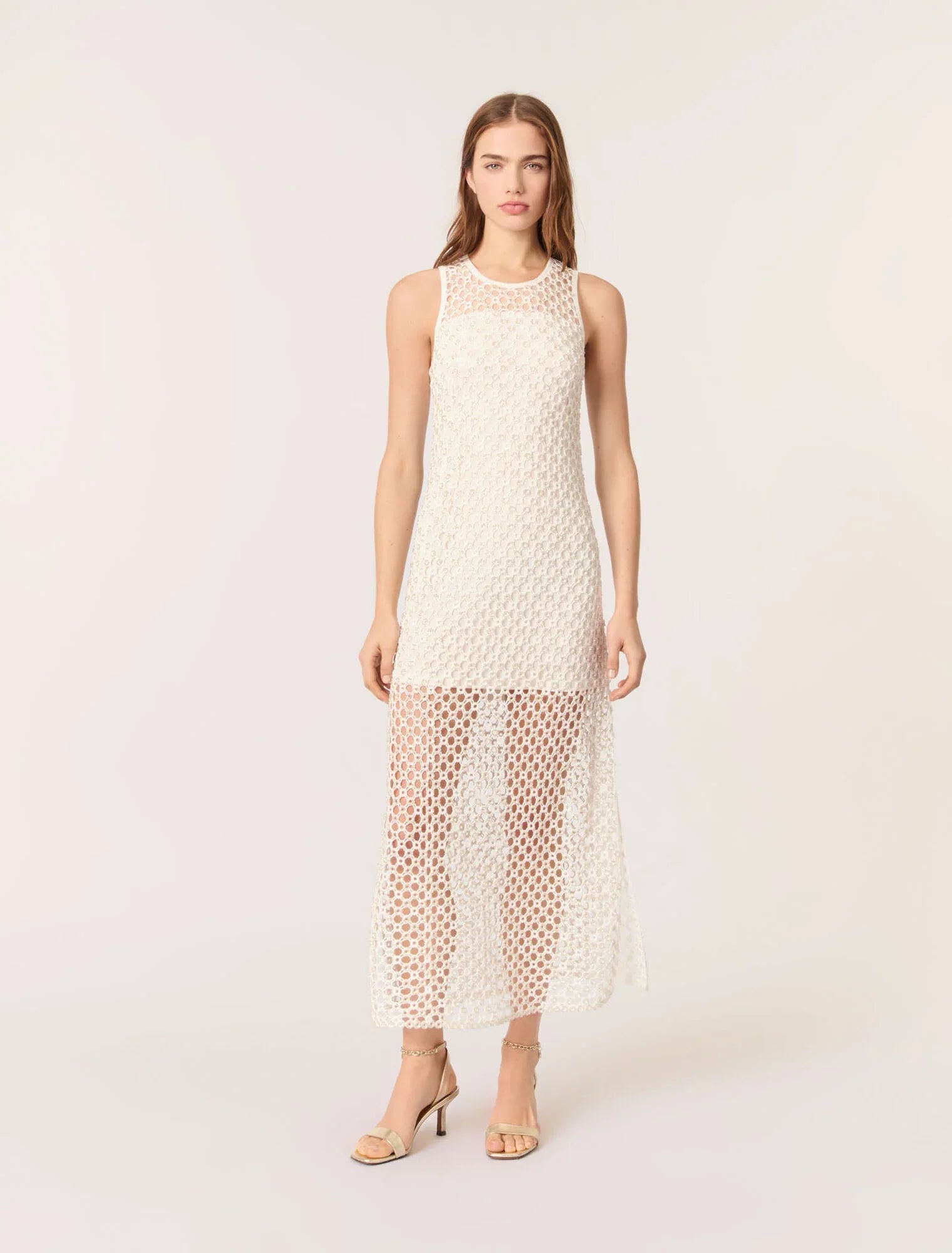 Crochet-Knit Maxi Dress