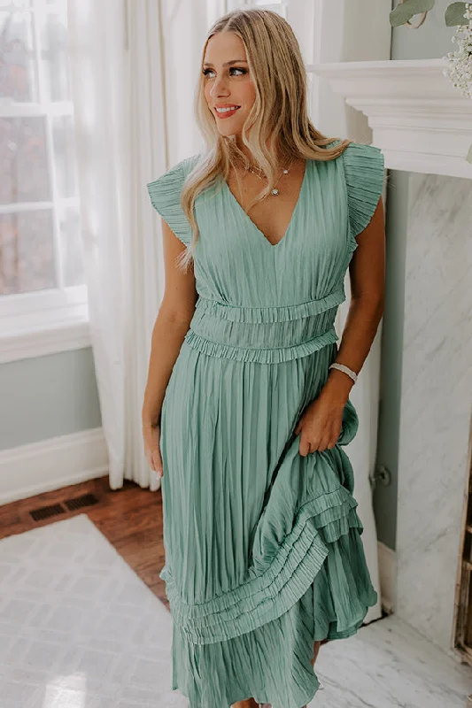 Kind Gesture Pleated Midi Dress