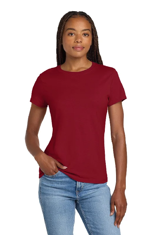 Hanes Womens Nano-T Short Sleeve Crewneck T-Shirt - Deep Red