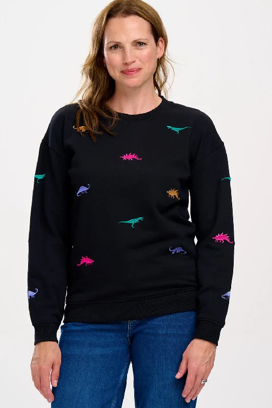 Noah Sweatshirt - Black, Dino-Fun