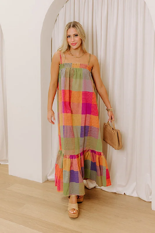 Sedona Sunsets Color Block Midi Dress