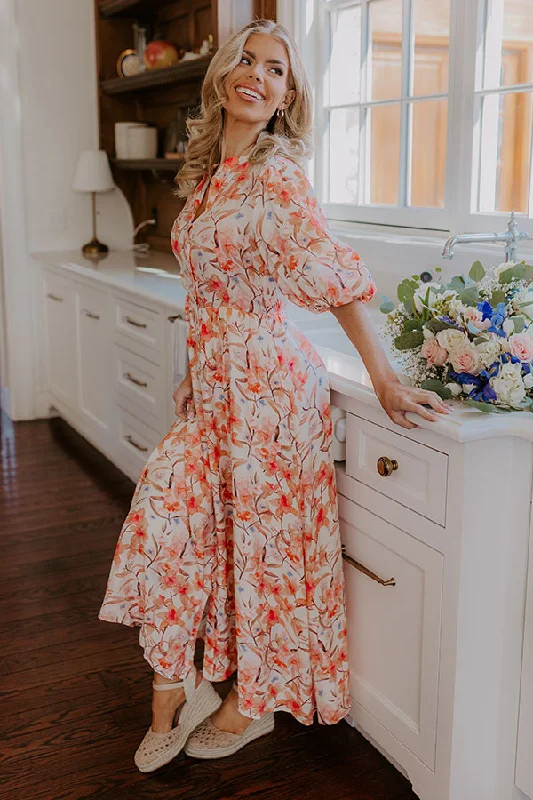 Bellini's Please Floral Midi Dress