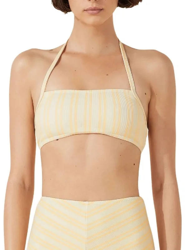 Butter & Stone Stripe Halter Bralette Butter & Stone Stripe