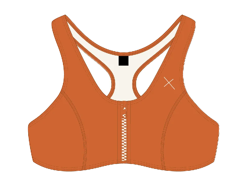 Burnt Orange Zipper Top