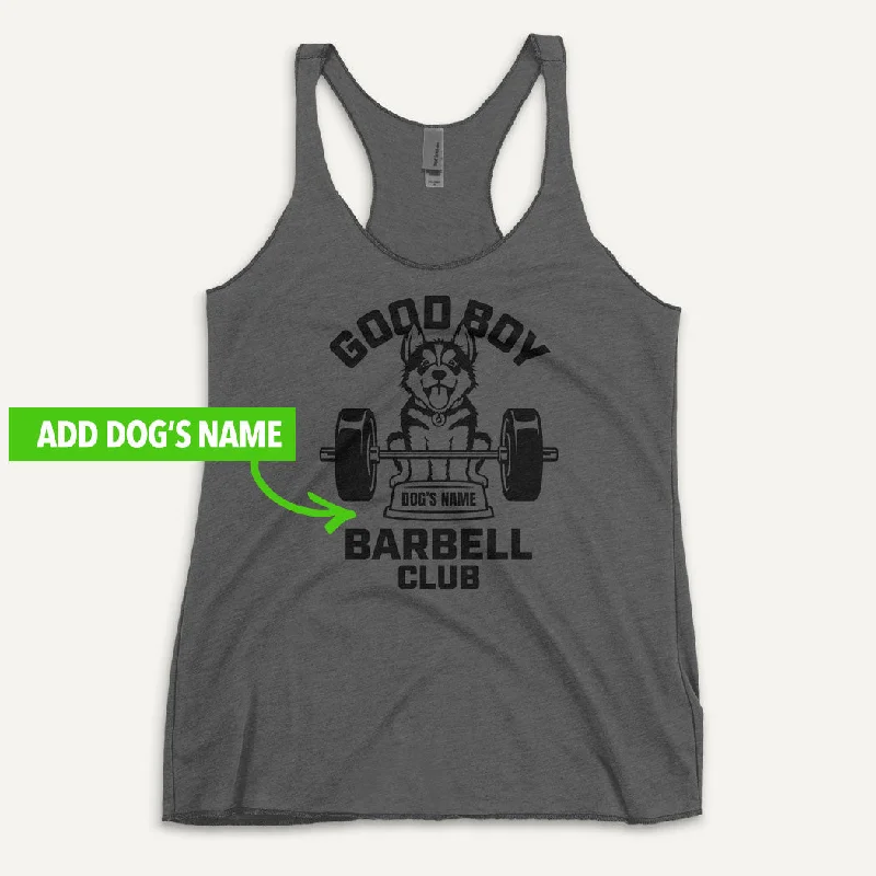 Good Boy Barbell Club Personalized Women’s Tank Top — Siberian Husky