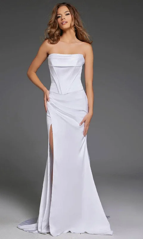 Jovani 42355 - Draped Satin Prom Dress